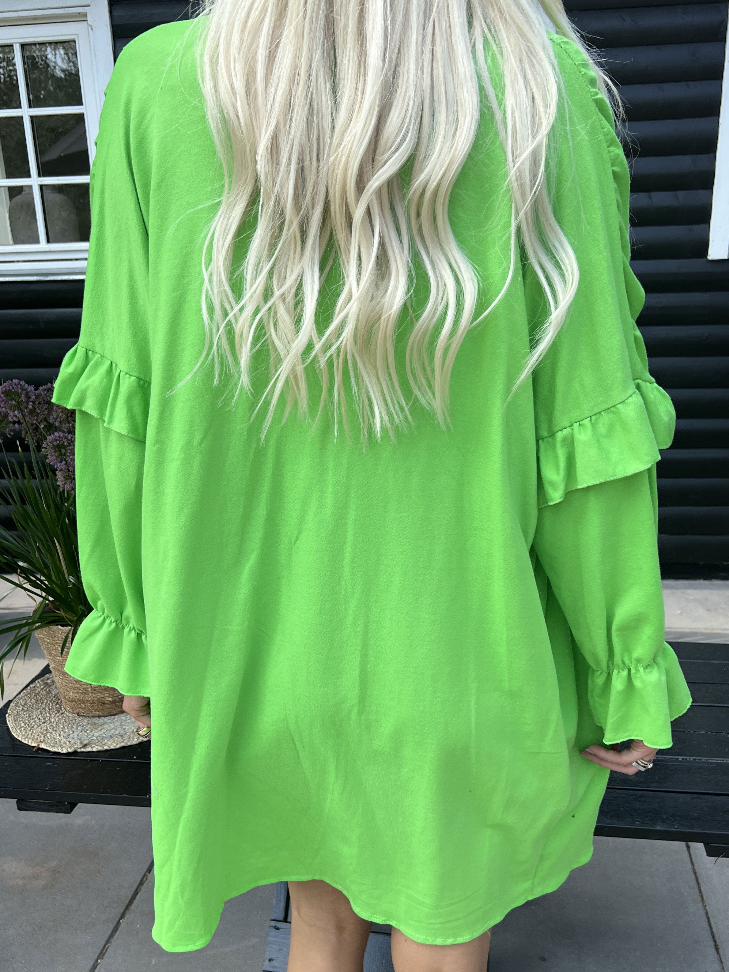 Monica Jersey - Söt joggingklänning med volanger - Light grey